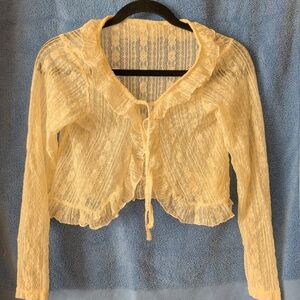 Elegant Cream Lace Women's Top